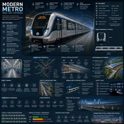 Vorlage für eine futuristische U-Bahn-Referenz-Infografik