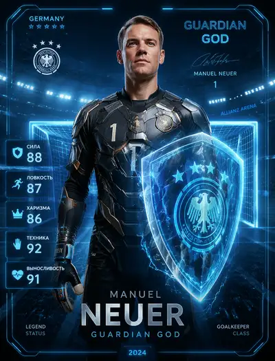 Manuel Neuer guardian god wrestler card