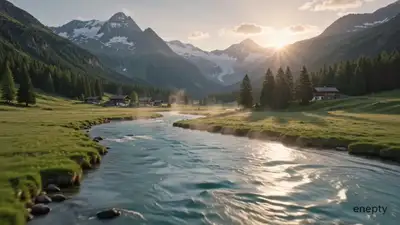 Alpine Valley Sunrise Cinematic Video Prompt
