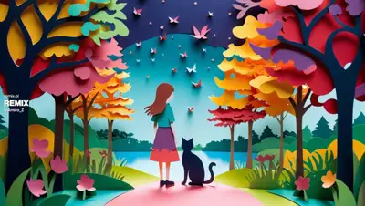 3D Paper Cut Style Image Prompt