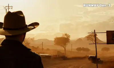 Desert Cowboy Showdown Cinematic Prompt