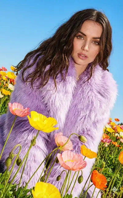 Outdoor Fashion Portrait in Flower Field