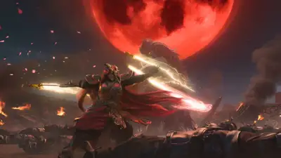 Épica secuencia de batalla anime entre samurái y oni
