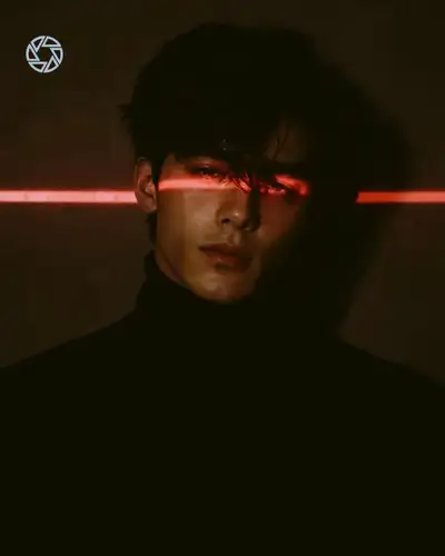 Cyberpunk Laser Eye Portrait