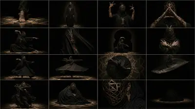 Geometric Tenebrism Groove Dance Grid Prompt