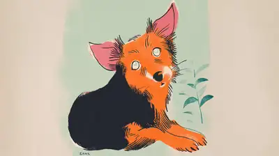 Andy Warhol Style Dog Illustration