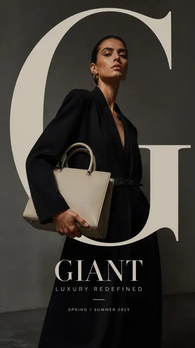 Customizable luxury fashion campaign poster template