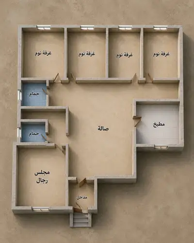 3D建築平面図デザインプロンプト