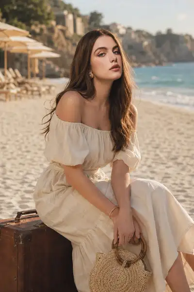 Retrato Editorial de Luxo Mediterrâneo
