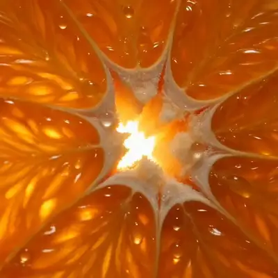 Luxury skincare commercial video with orange slice and serum drop