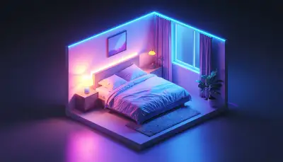 Neon Isometric Room Prompt
