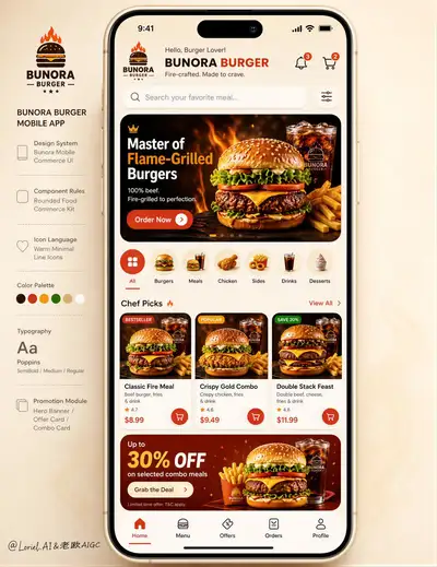 Ultra-Premium Food Delivery App Design Board