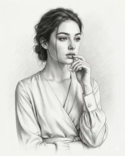 Ultra-Realistic Graphite Pencil Portrait of a Woman