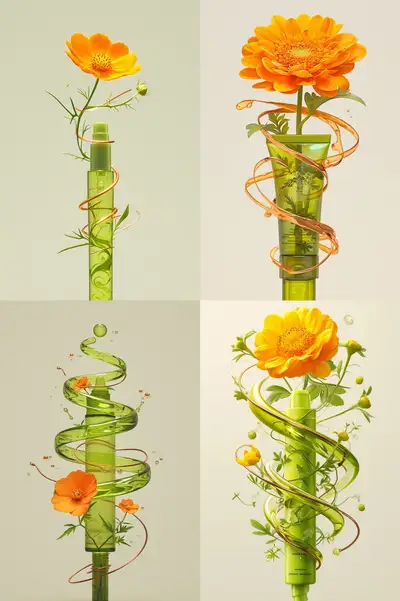 Green Hand Cream with Copper Wire Spiral Product Shot
