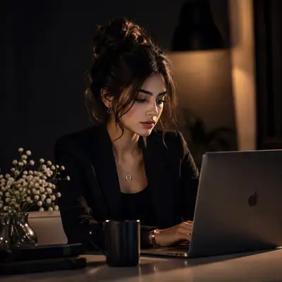 Cinematic Fashion Portrait: Work and Fashion Scenes