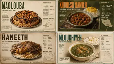 Affiches de mission pour dîner moyen-oriental