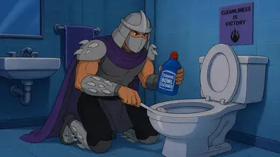 Shredder Reinigung Toilette 1980er Cel-Shaded