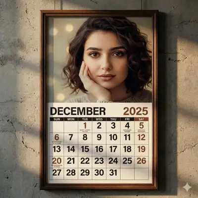Foto de calendário de parede com layout de dezembro