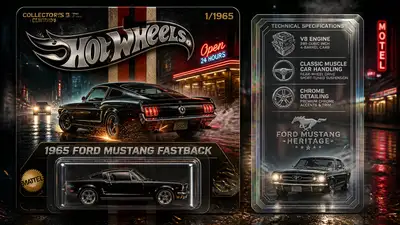 Hot Wheels Ford Mustang Neon-Stadt-Kartendesign