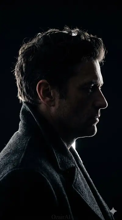 Dramatic Silhouette Profile Portrait