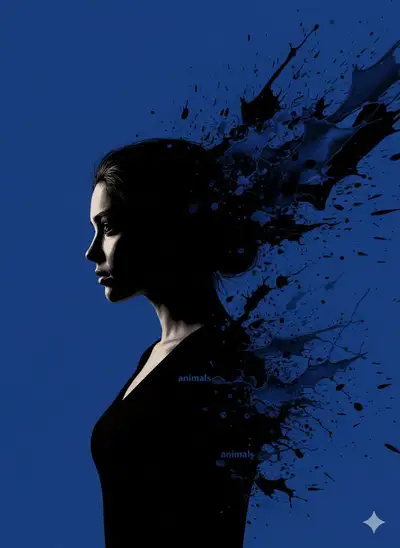Dramatic Splatter Portrait