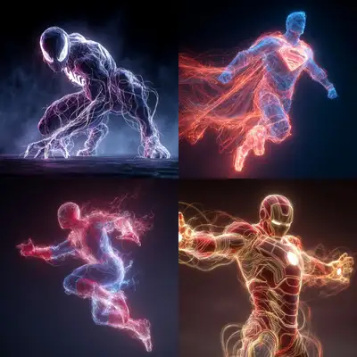 Ethereal Lightform Silhouettes AI Art Prompt