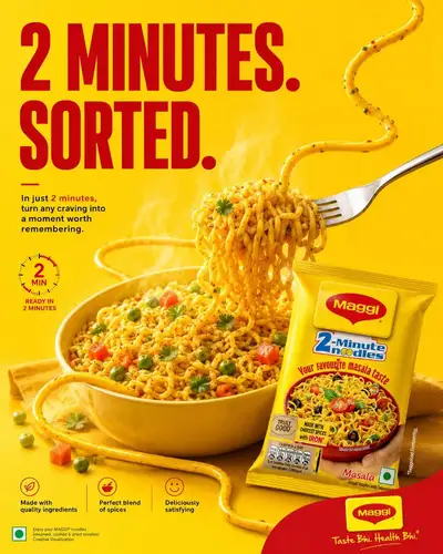 MAGGI 2分钟方便面社交活动海报