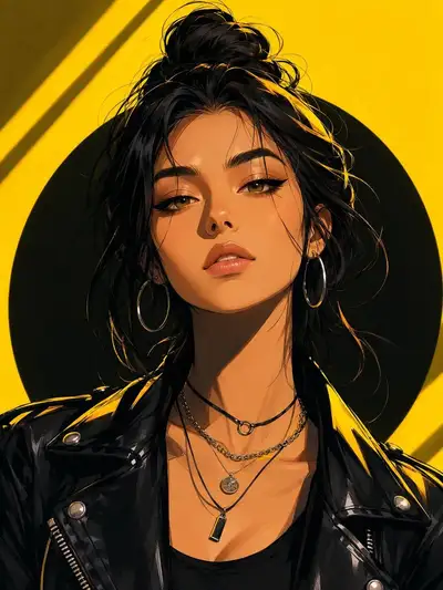 Neon Yellow Editorial Portrait Prompt