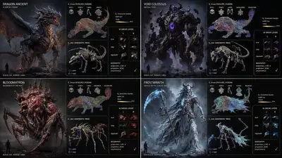 Generador de Conceptos de Monstruos para Juegos AAA