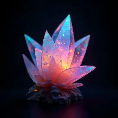 Iridescent Crystal Fractal Fantasy Image Prompt