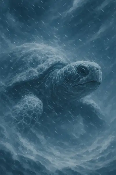 Giant Turtle in Blizzard's Embrace