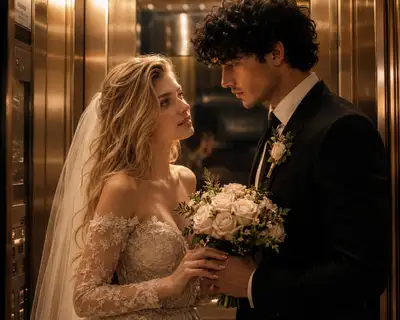 Cinematic Romantic Lift Scene Image Prompt