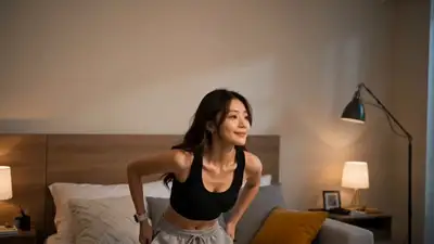 Abendliches Jogging-Lifestyle-Video in einer koreanischen Nachbarschaft