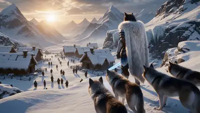 Wolf Guardian vs Ice Giant Cinematic Fantasy Film