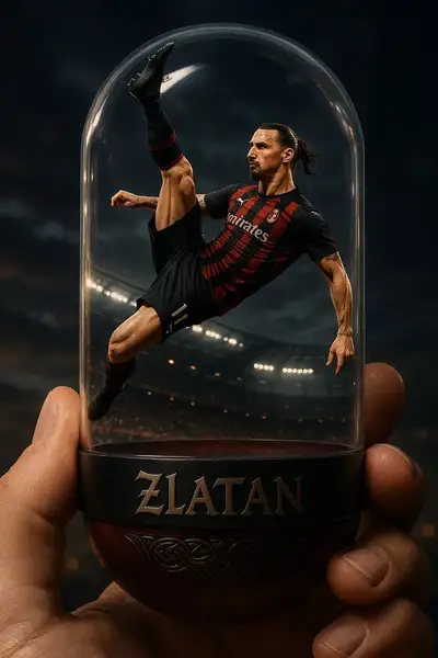 Zlatan Ibrahimovic Gashapon Capsule Diorama Portrait