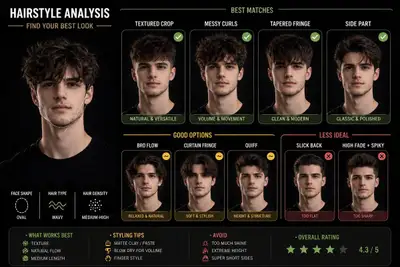Graphique comparatif de coiffures à partir d'un seul portrait