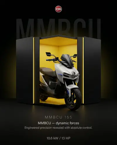 SYM Naga scooter reveal poster, controlled unsealing concept