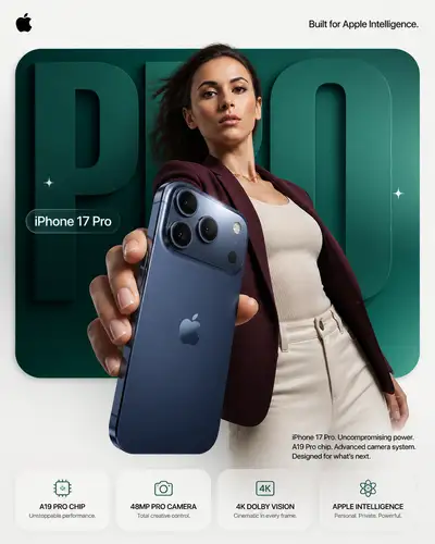 Premium smartphone product campaign poster