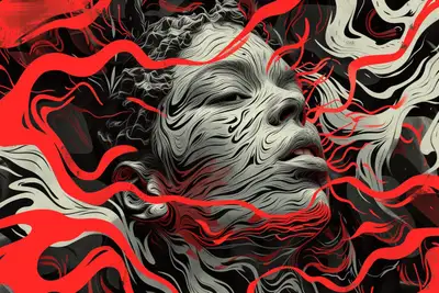 Rendu de portrait aux lignes sinueuses