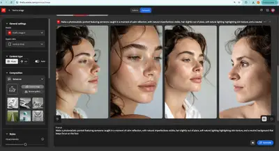 Photorealistic Calm Reflection Portrait