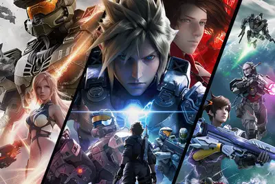 Video Game Heroes Mashup Poster Prompt
