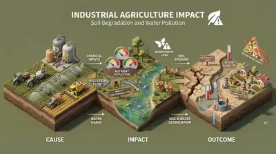 Isometric Diorama Explaining Environmental Impact