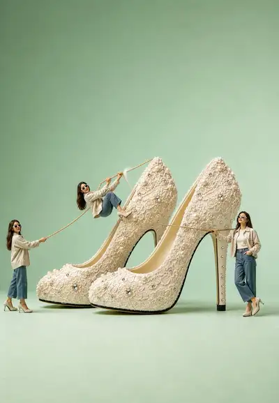 Surreal Luxury Sandal Product Scene