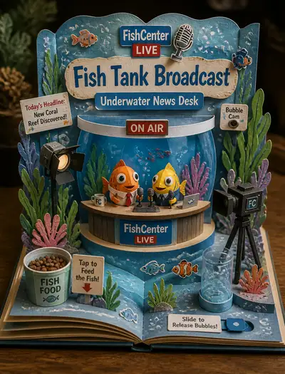 Diorama en papercraft de FishCenter Live