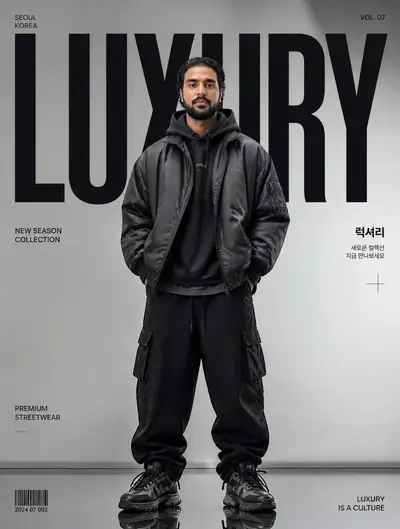 LUXURY Korean streetwear magazine editorial poster