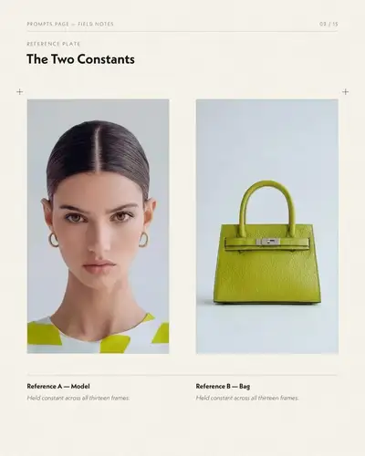 Editorial fashion photograph with chartreuse jumpsuit