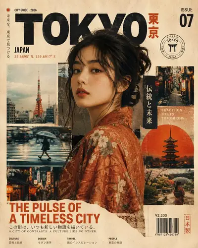 Vorlage für eine Luxus-Magazincover-Collage für jedes Thema