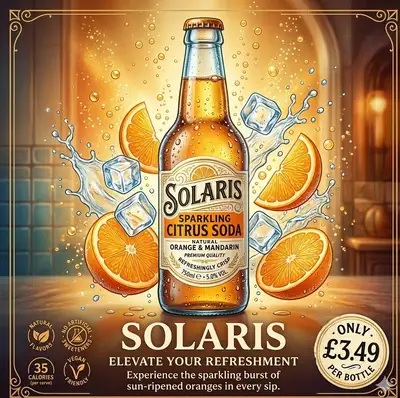 Premium Cold Drink Ad Poster Prompt