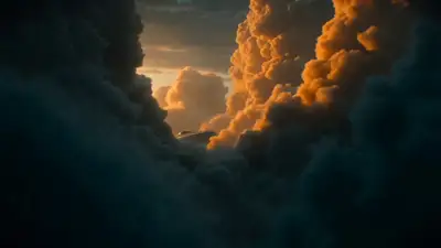 Sky Leviathan Duel Cinematic Video Prompt