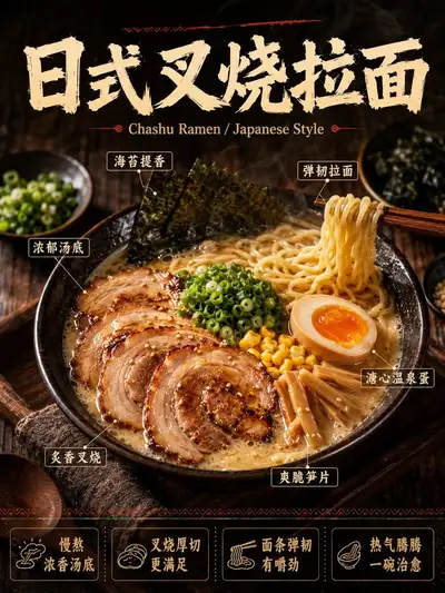 中式美食广告海报模板
